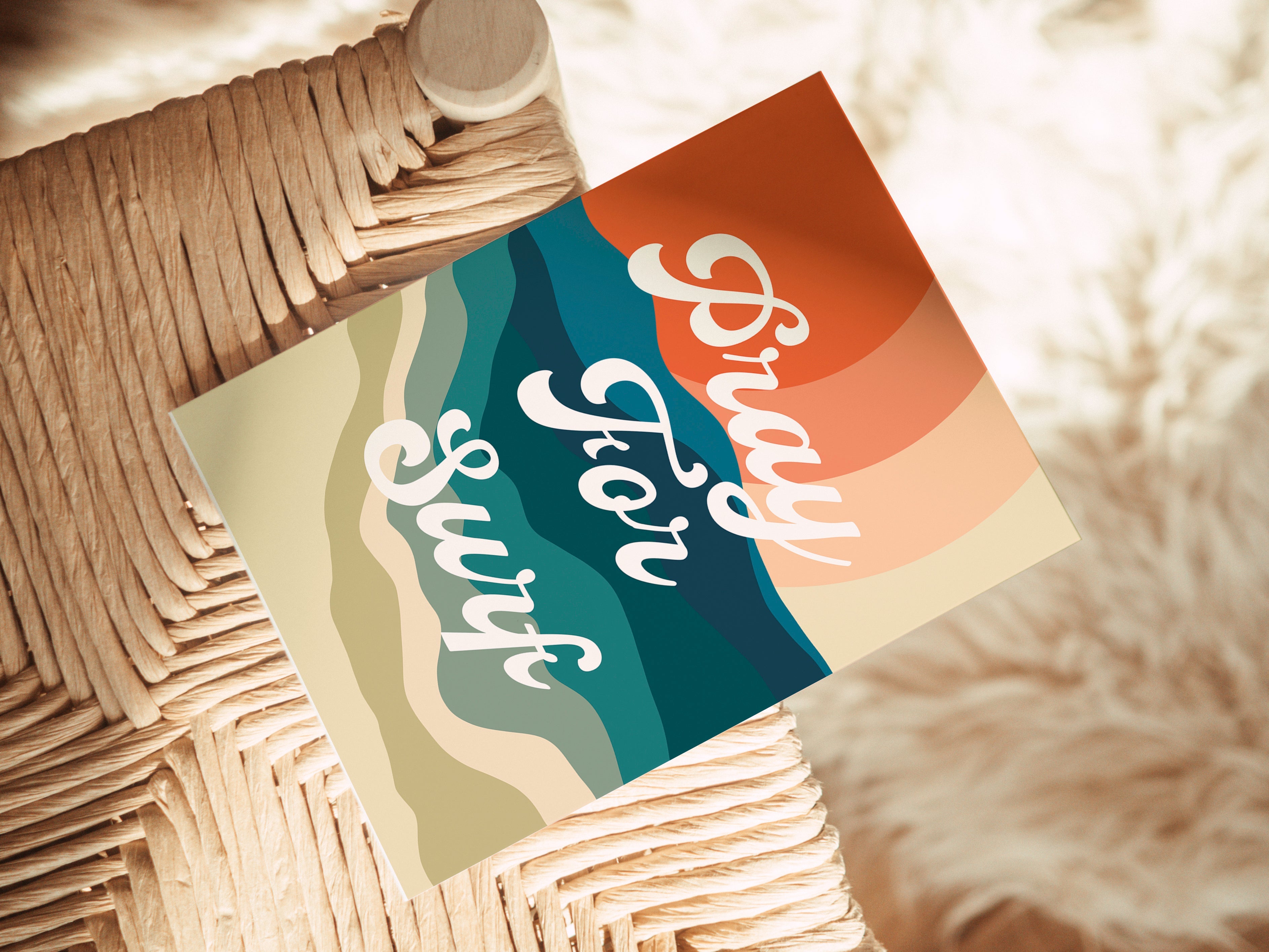 Pray For Surf - Blank Note Card