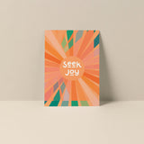Seek Joy - Blank Notecard featuring original artwork and typography by Alicia Bock