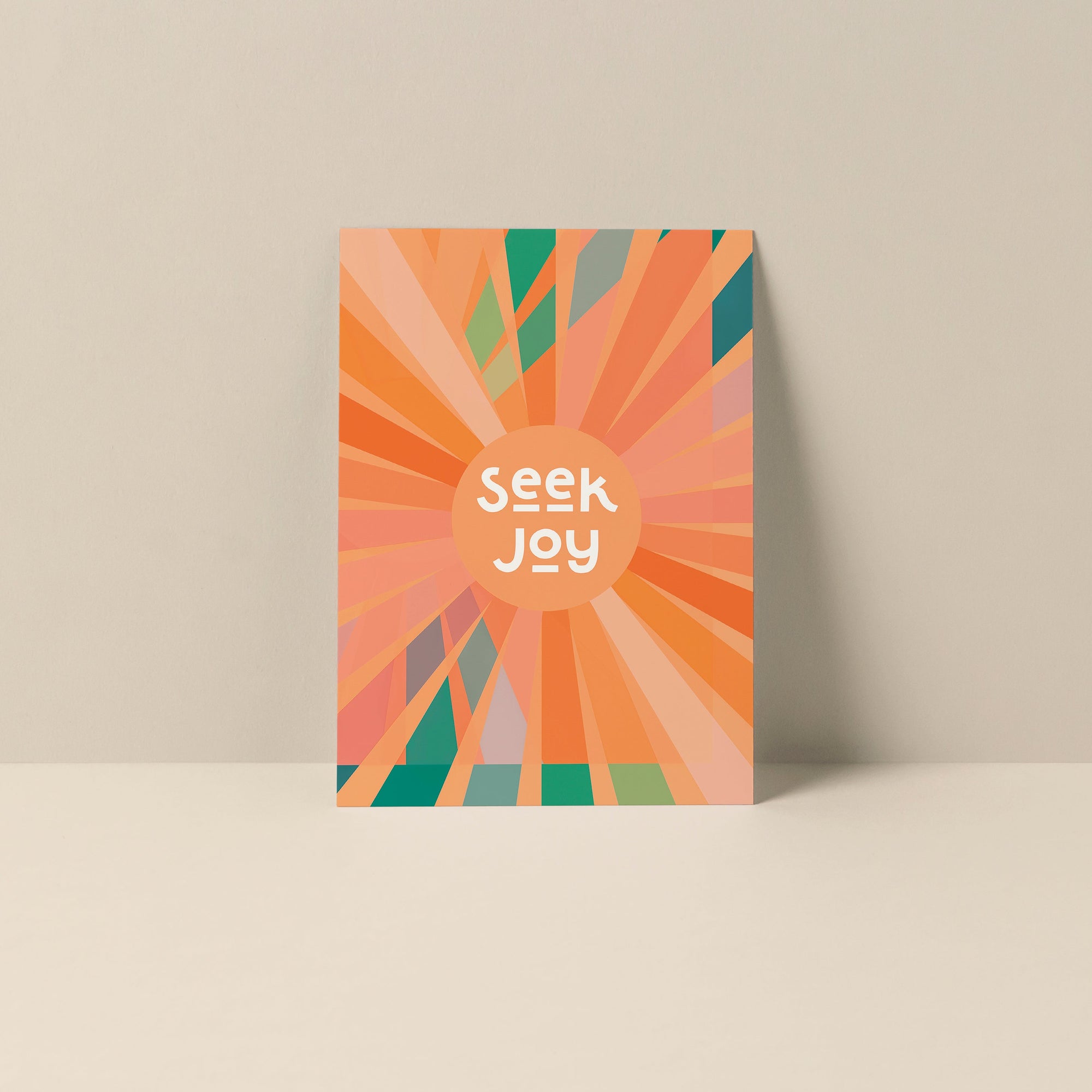 Seek Joy - Blank Notecard featuring original artwork and typography by Alicia Bock