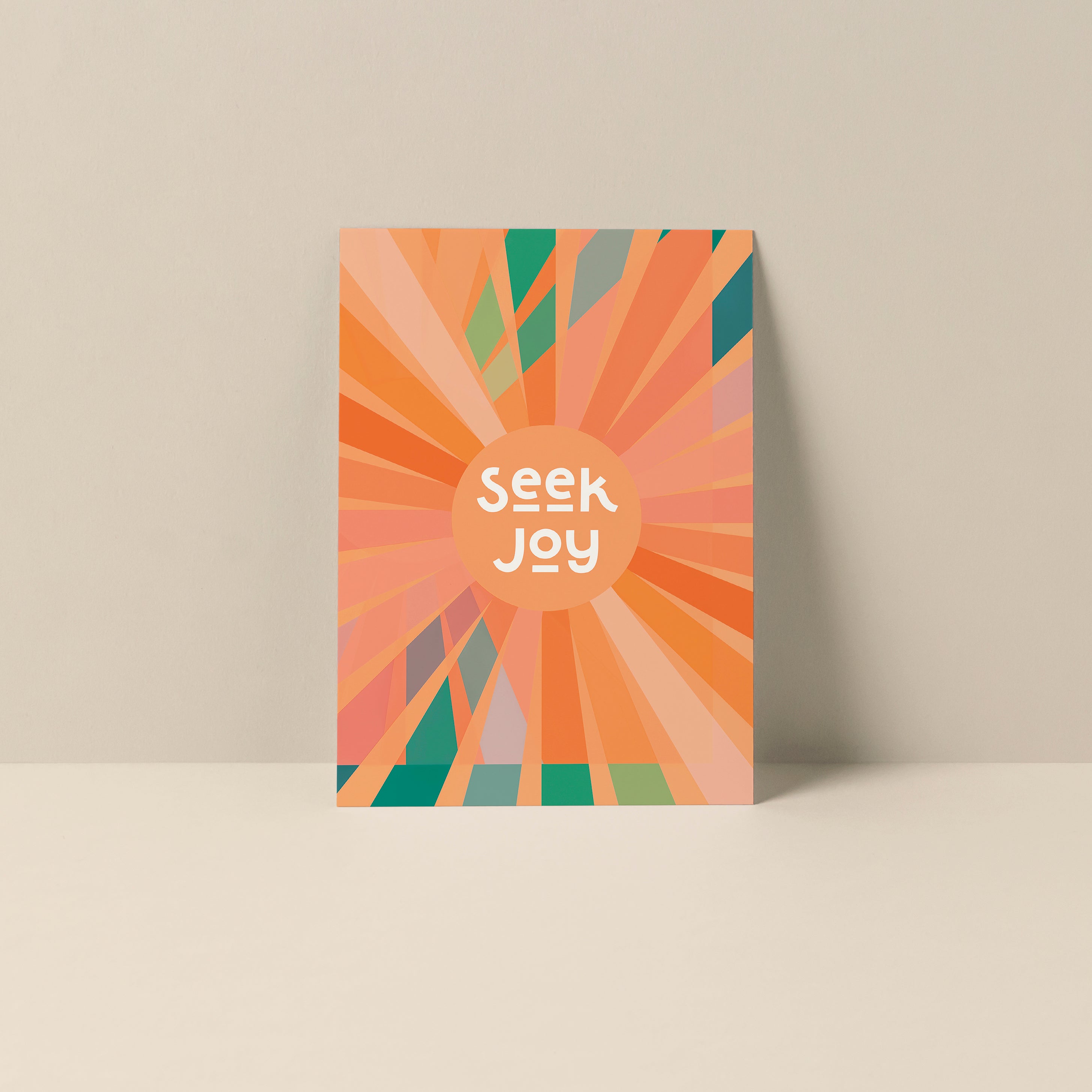 Seek Joy - Blank Notecard featuring original artwork and typography by Alicia Bock