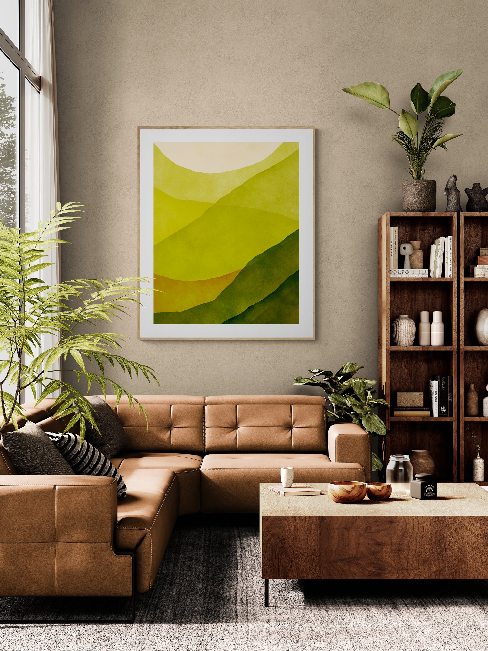 Abstract Fine Art Print - Watercolor Mountain #9