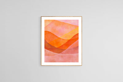 Abstract Fine Art Print - Watercolor Mountain #8