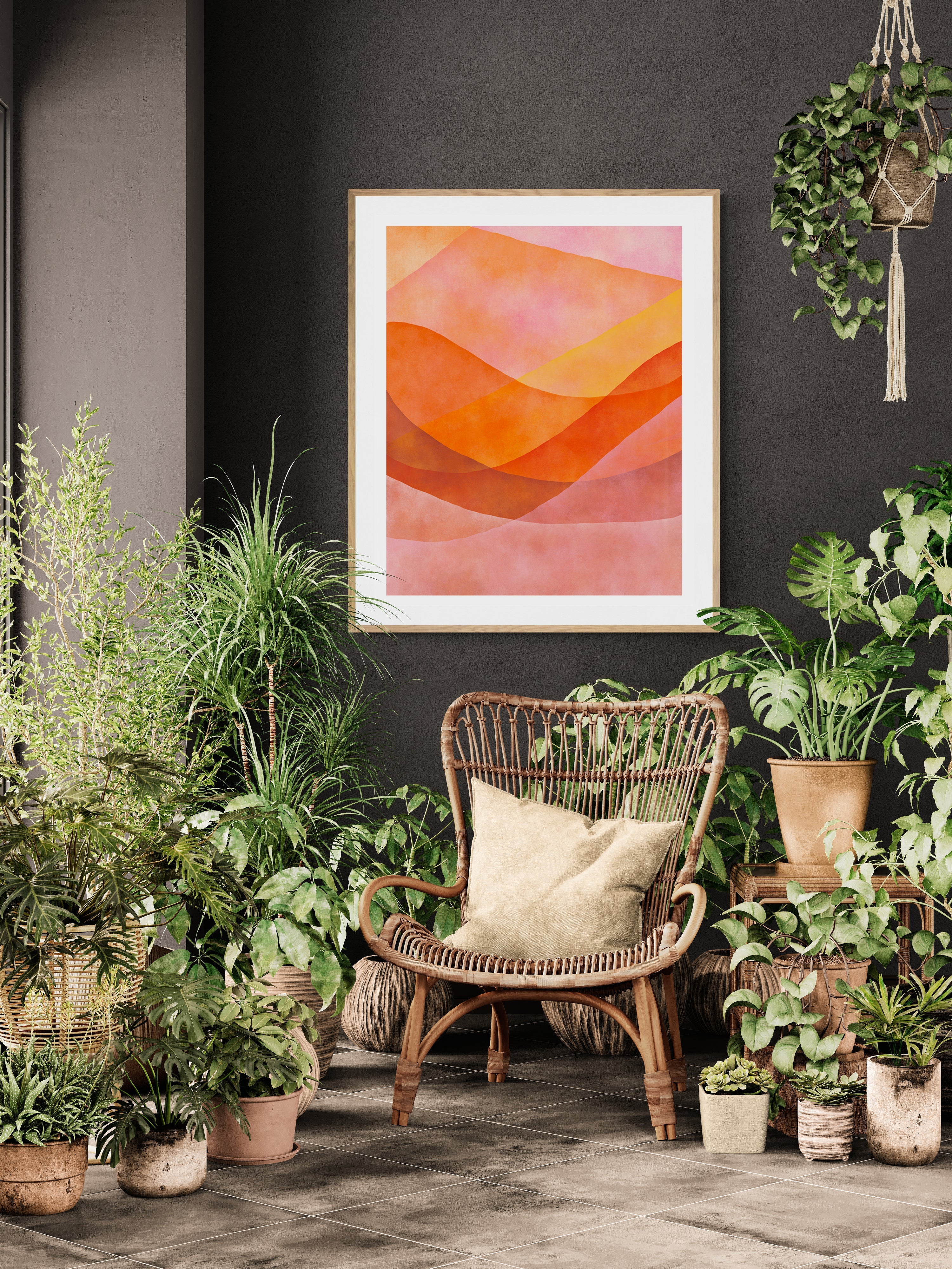 Abstract Fine Art Print - Watercolor Mountain #8