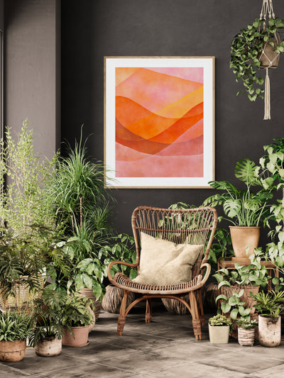 Abstract Fine Art Print - Watercolor Mountain #8
