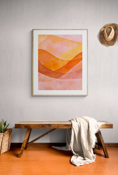 Abstract Fine Art Print - Watercolor Mountain #8