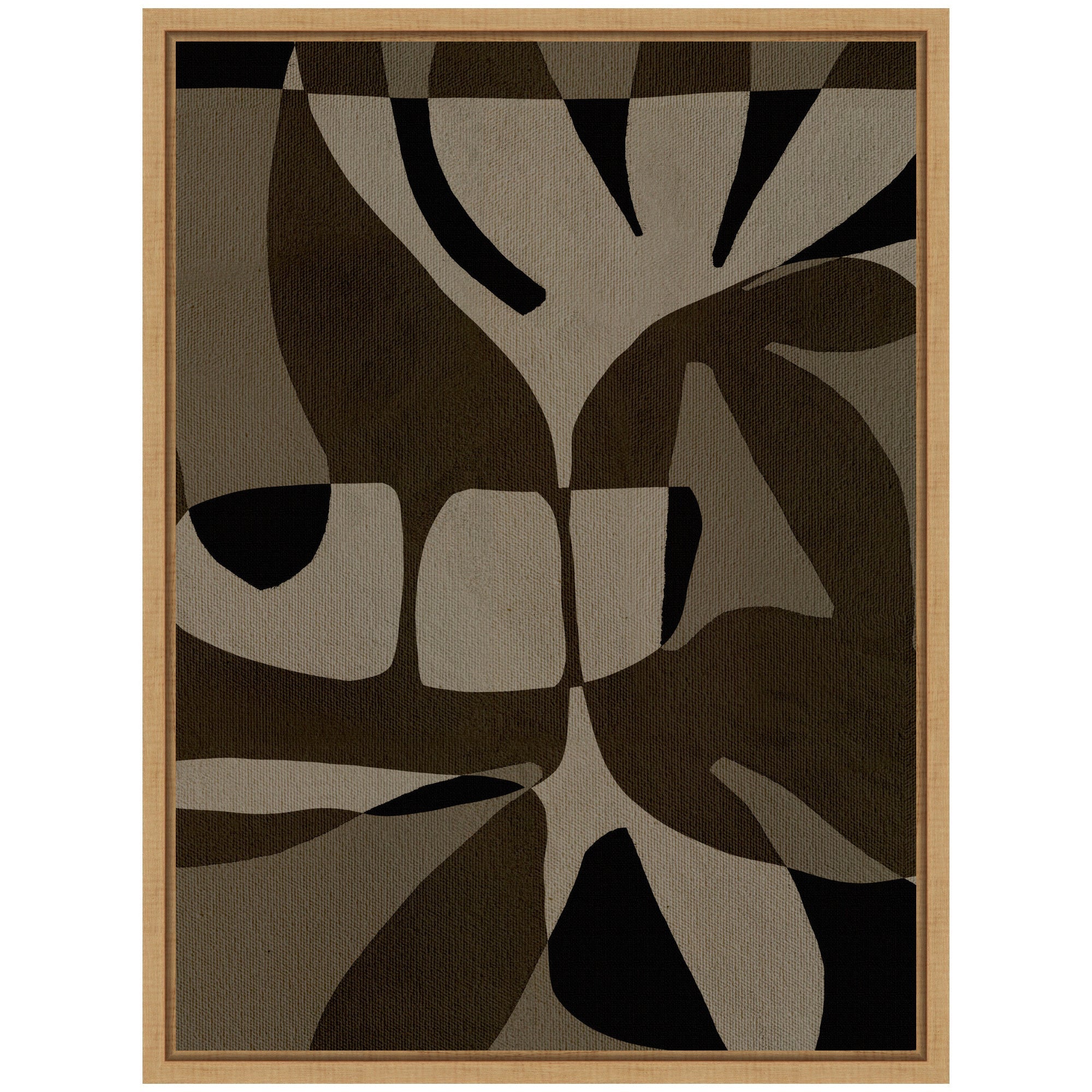 Sylvie Contour 2 Framed Canvas by Shatha Al Dafai