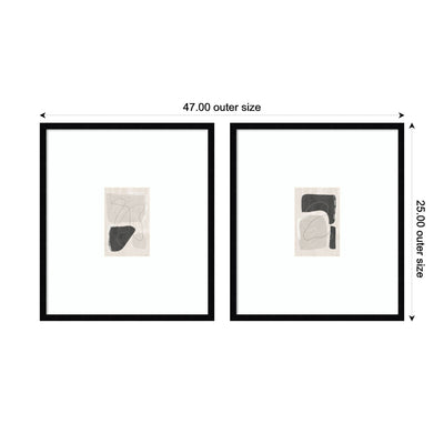 Abstract Shapes 01 & 02 2 Piece Framed Wall Art Print Set by Gabrielly Guedes