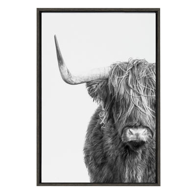 Sylvie Highland Cow Framed Canvas