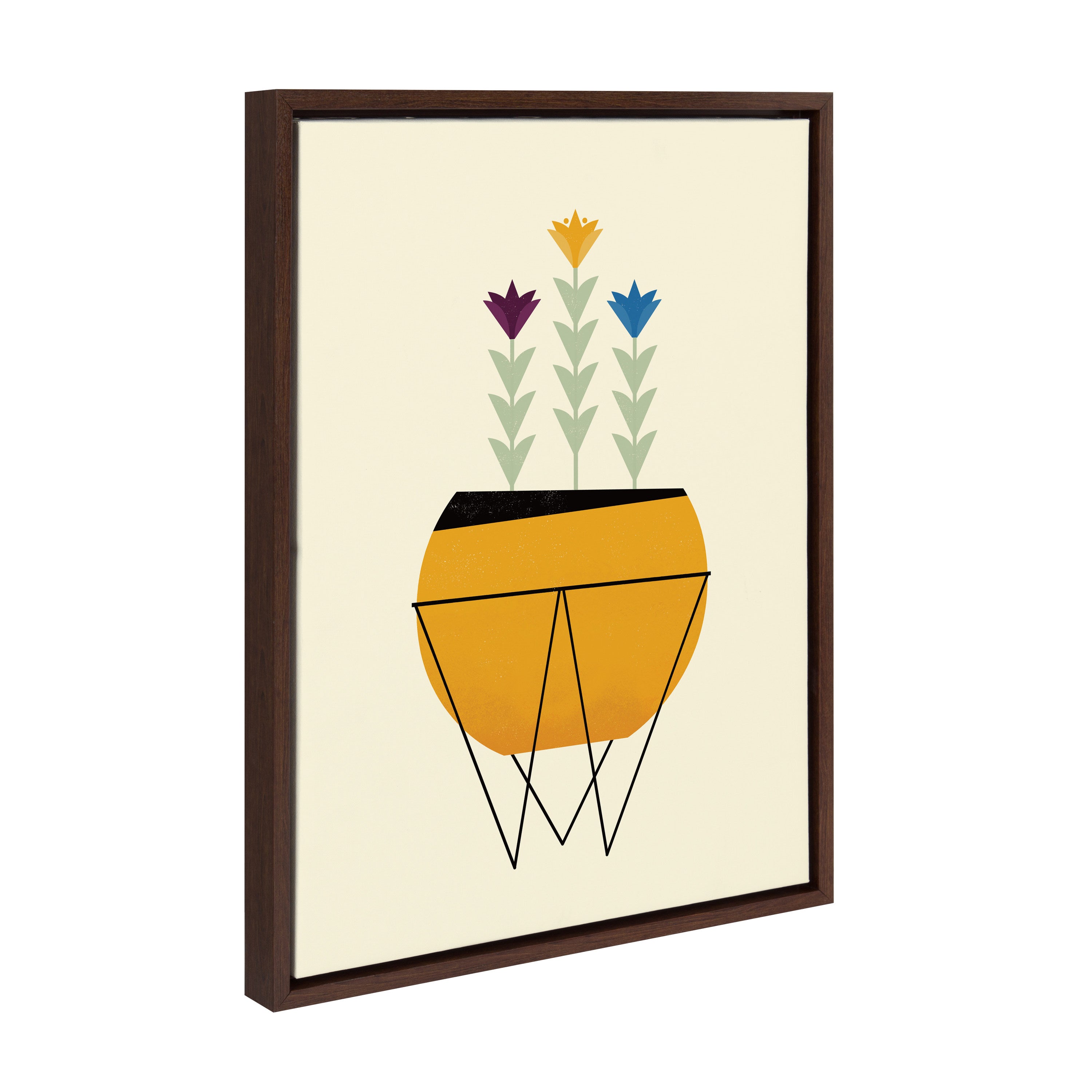Sylvie Modern Planter Framed Canvas by kateandlaurel - product image 2 for Resin Society