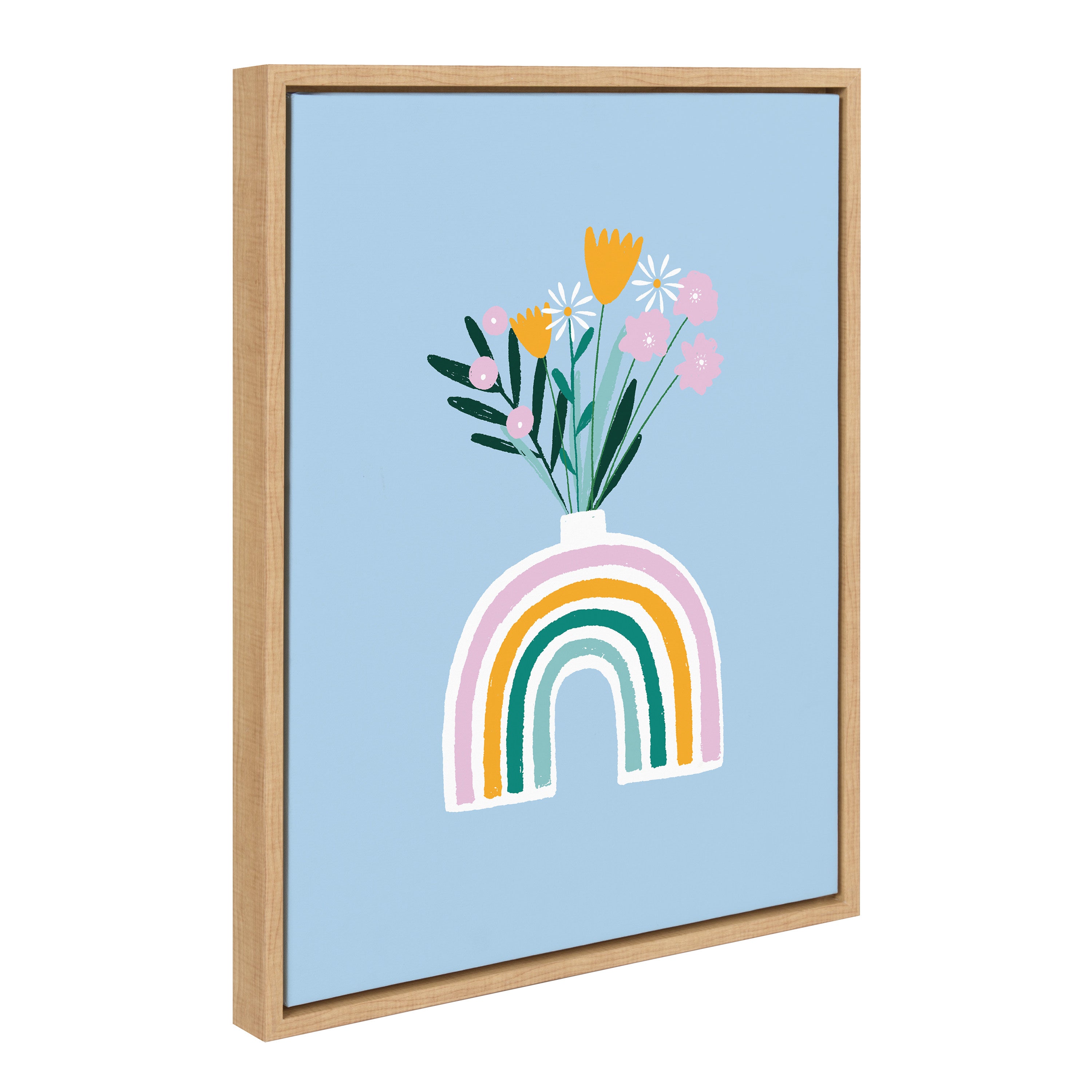 Sylvie Happy Flowers Framed Canvas by kateandlaurel - product image 8 for Resin Society