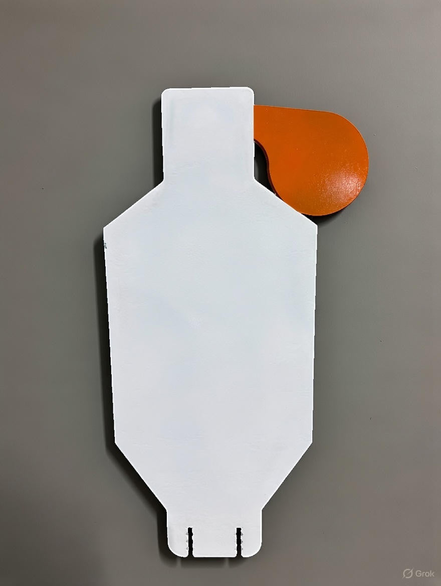 Hostage Target SR500 ballistic steel reactive shooting target with hostage paddle system