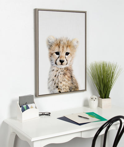 Sylvie Cheetah Framed Canvas by Amy Peterson Art Studio