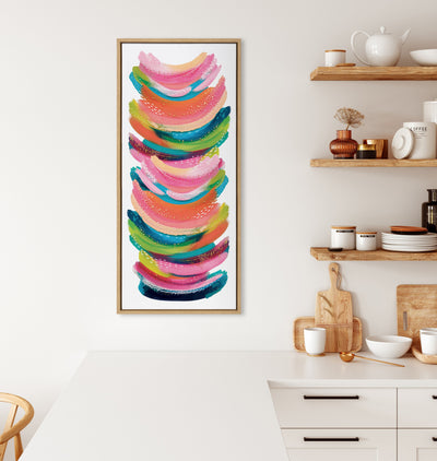 Sylvie Bright Abstract Framed Canvas by kateandlaurel - product image 17 for Resin Society