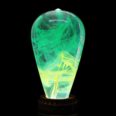 EP Light Mind Decorative Resin LED Bulb with unique resin design and wooden base options