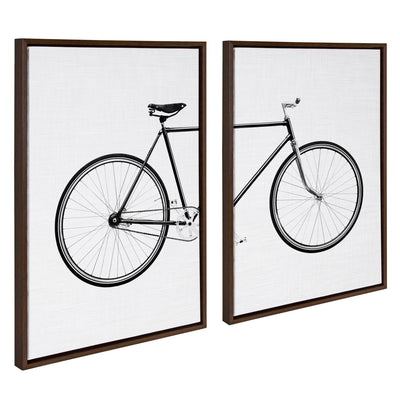 Sylvie Bicycle Framed Canvas by Simon Te of Tai Prints