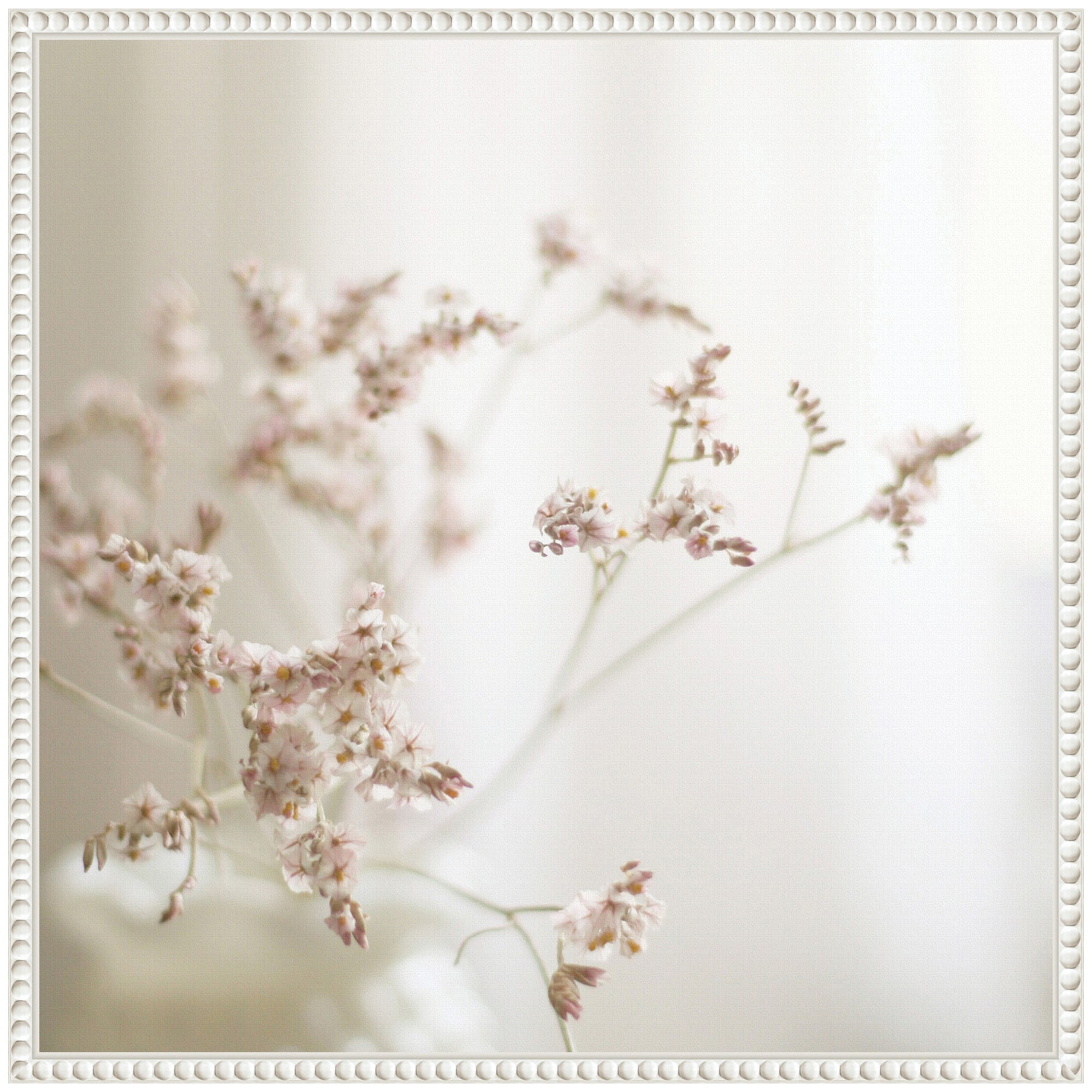 Sylvie Delicate Bouquet of Pastel Flowers Framed Canvas by Kristybee
