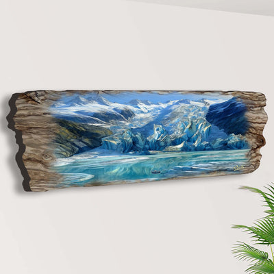Majestic Glacier Wooden Wall Art by G. DeBrekht Coastal Decor