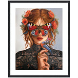 Dreamer by Charlotte Brindley framed wall art print in Bethany Black frame