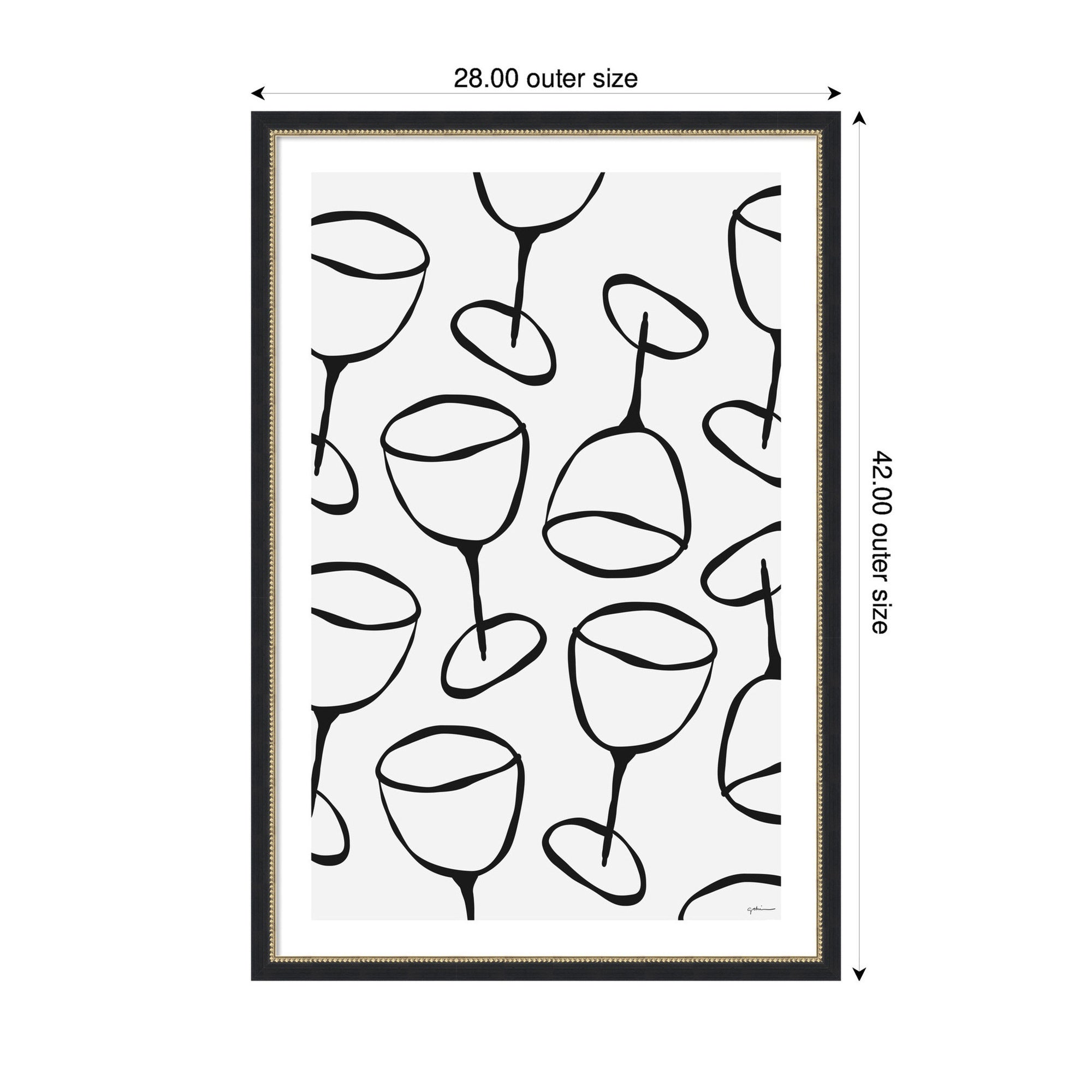 Wine Everywhere by Gabrielly Guedes Framed Wall Art Print