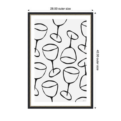 Wine Everywhere by Gabrielly Guedes Framed Wall Art Print