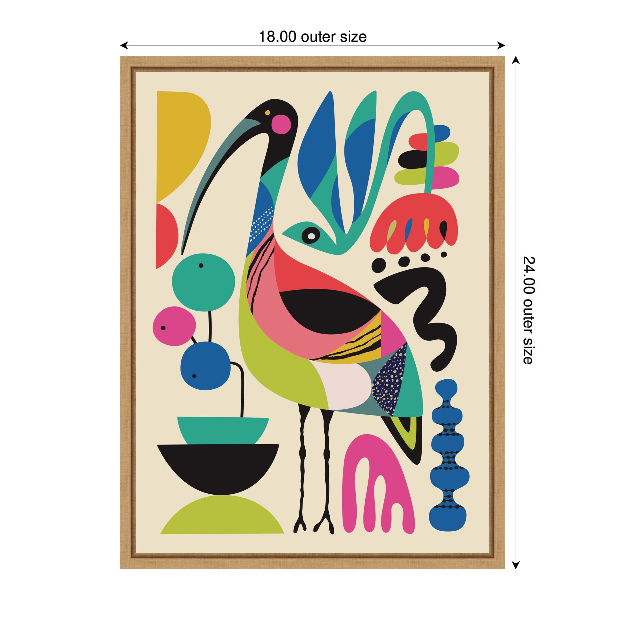 Ibis by Rachel Lee Framed Canvas Wall Art Print