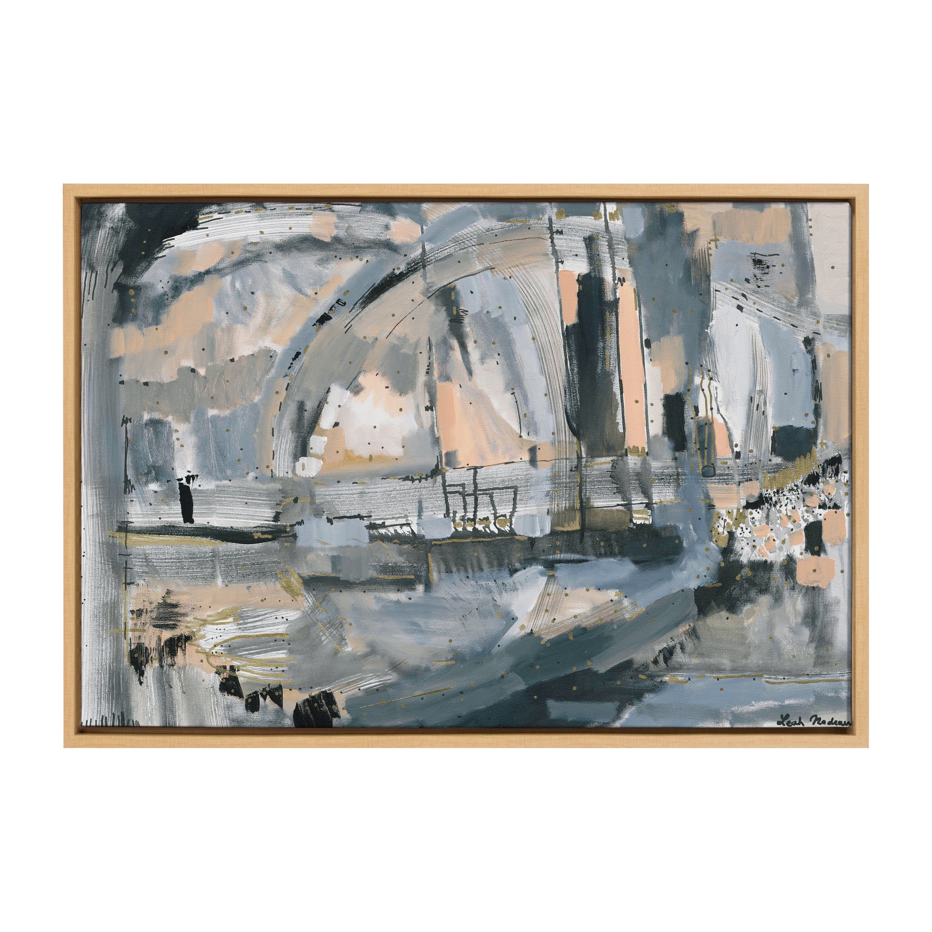 Sylvie Harbor Nights Framed Canvas by Leah Nadeau by kateandlaurel - product image 20 for Resin Society