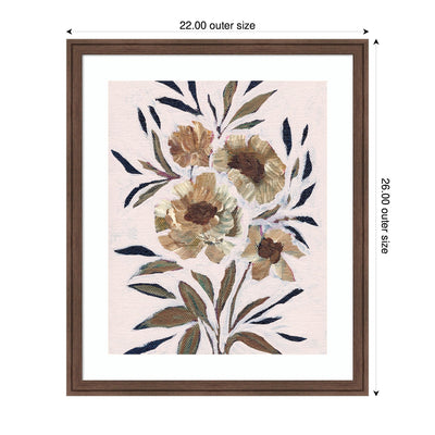 Framed Art Muted Paintrely Florals by Nikita Jariwala