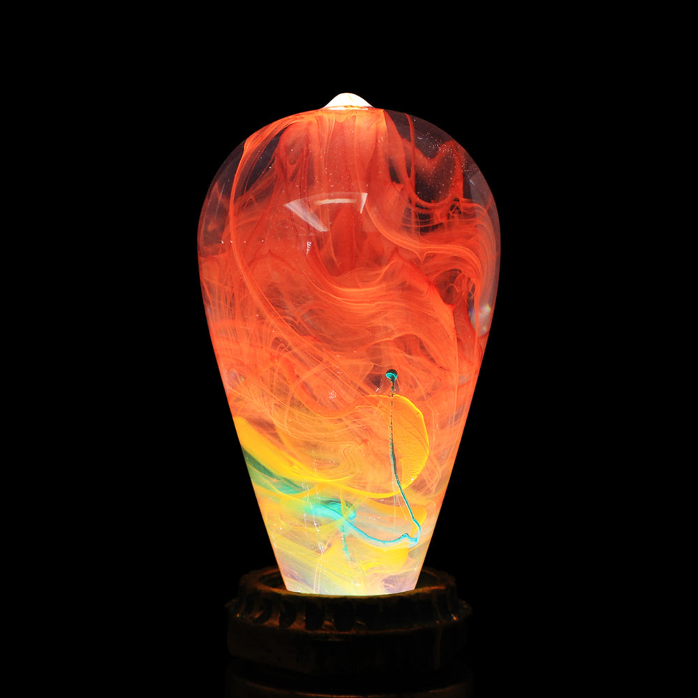 EP Light Nebula Resin LED Lamp showing handcrafted nebula design with wooden base options