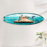 Pelican on the Pier Surfboard Coastal Wall Art by G. DeBrekht by G.DeBrekht - product image 6 for Resin Society