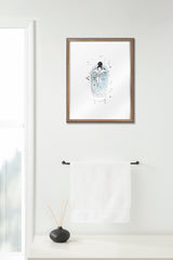 Blake Girl in a Bath Framed Printed Glass by Viola Kreczmer by kateandlaurel - product image 10 for Resin Society