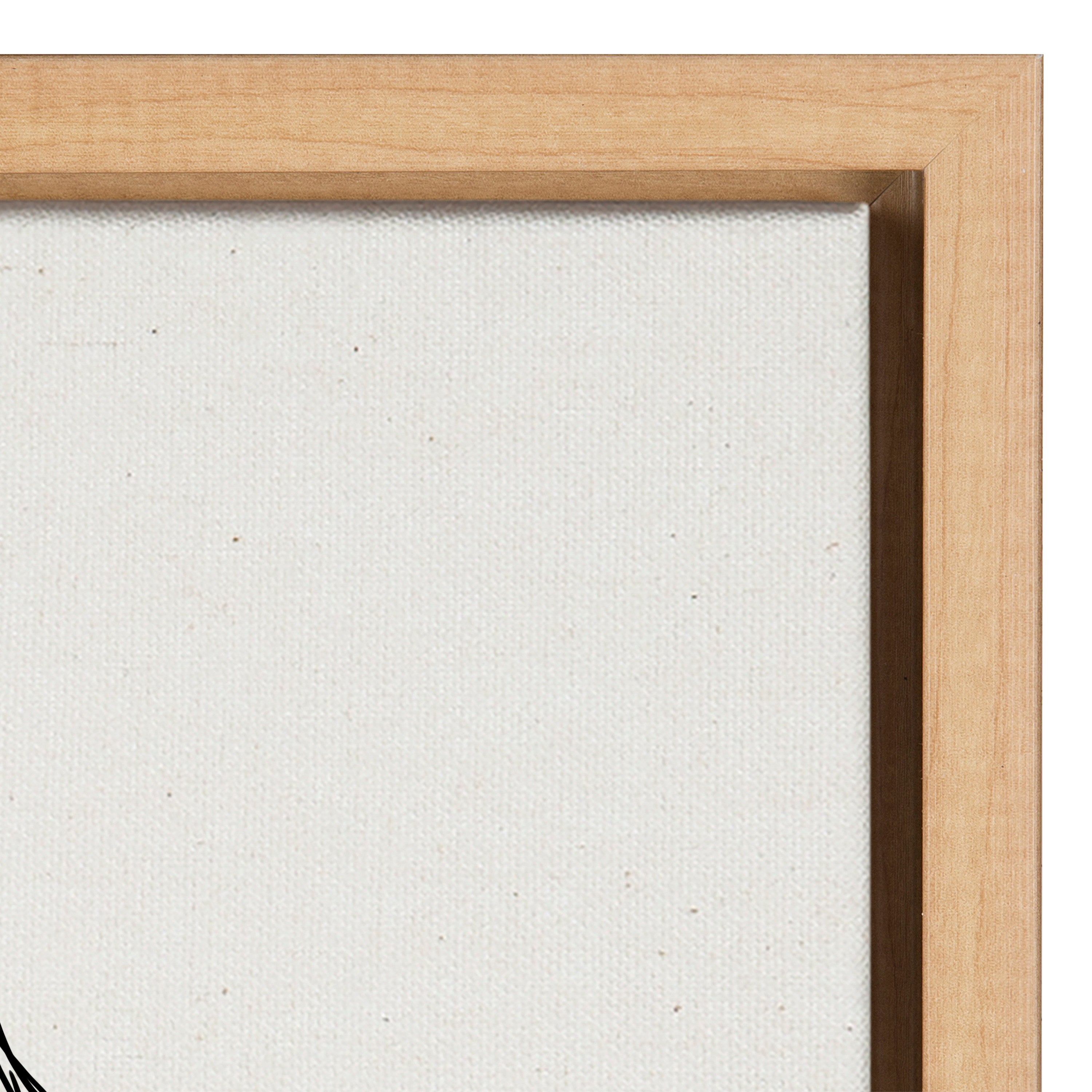 Sylvie Minimalist Evergreen Trees Sketch Framed Canvas Art Set by The Creative Bunch Studio