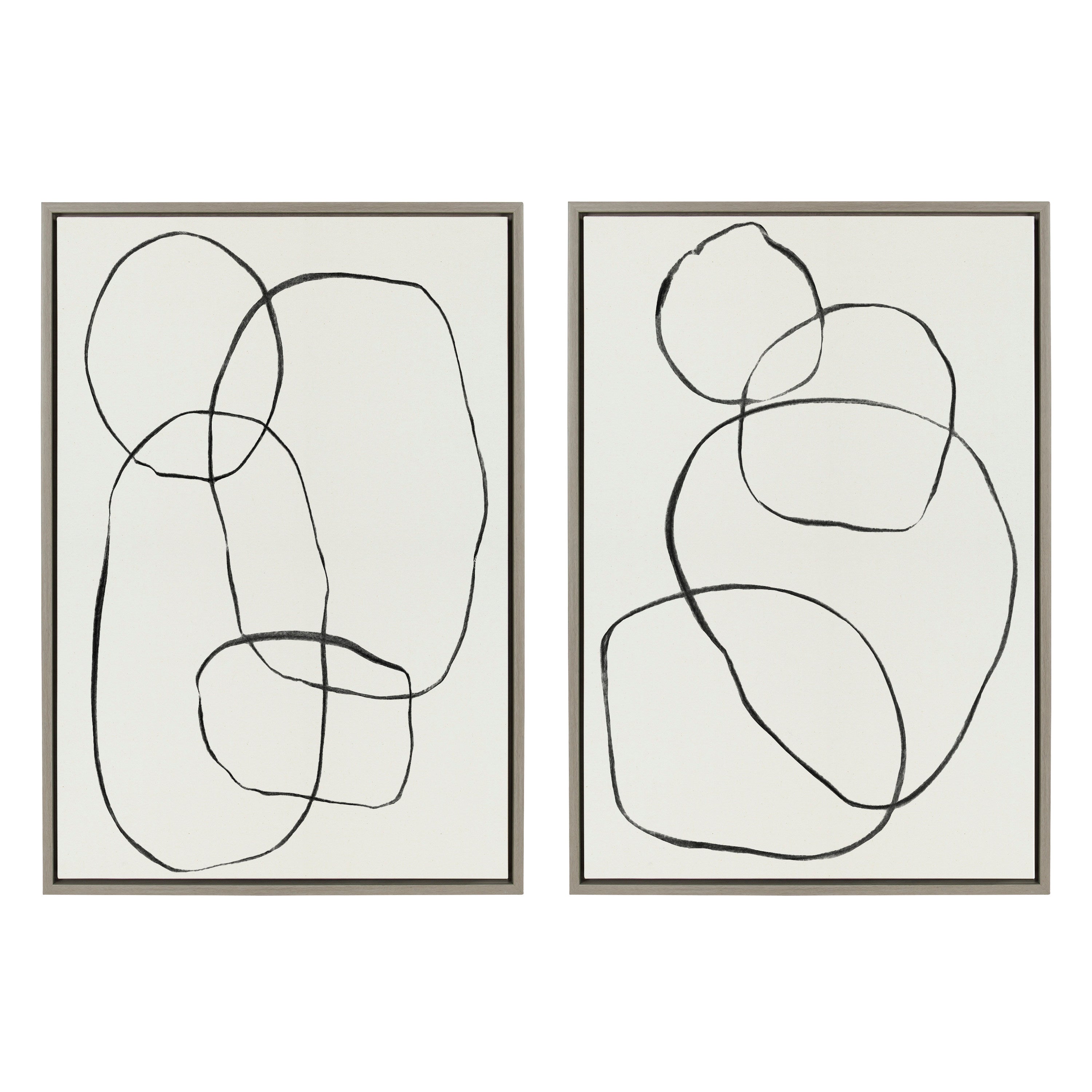 Sylvie Going in Circles Framed Textured Canvas Set by kateandlaurel - product image 13 for Resin Society