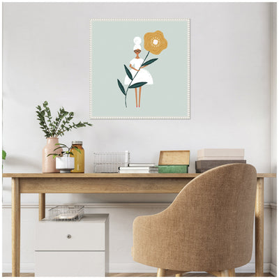 Sylvie Flower Girl Framed Canvas by Duchess Plum