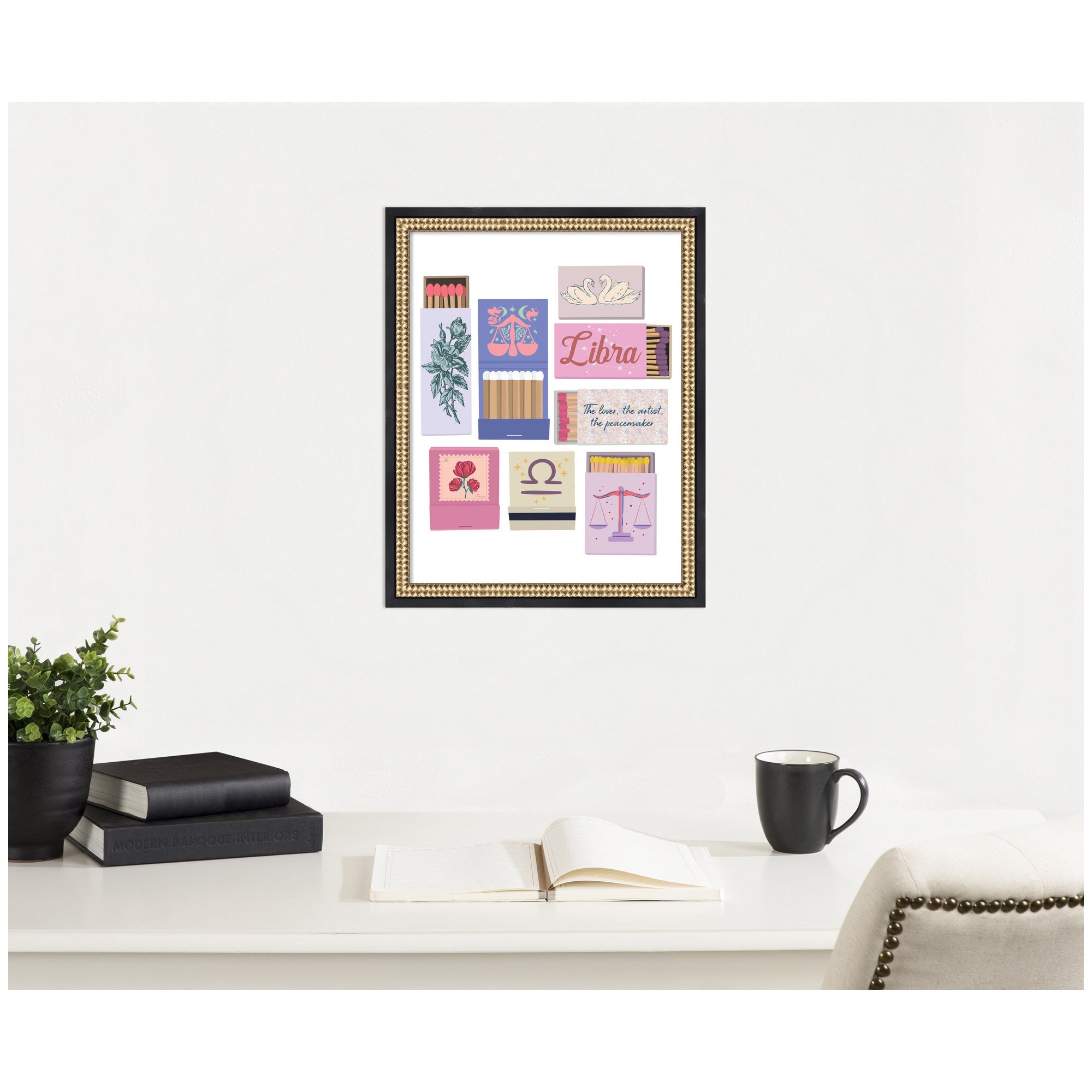 Libra Matchbooks 14x18 FC by Megan Ryan Framed Wall Art Print