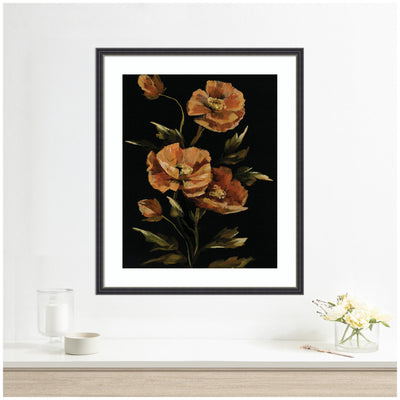 Framed Art Moody Floral 6 by Annie Quigley