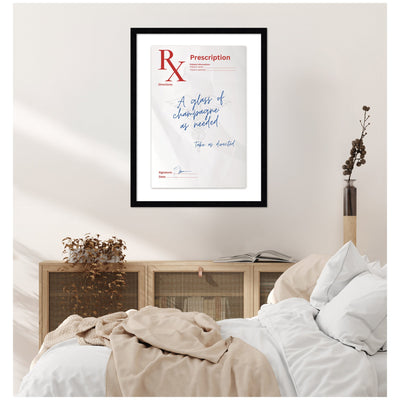 A Glass of Champagne Rx by Honey Island Studio Framed Wall Art Print