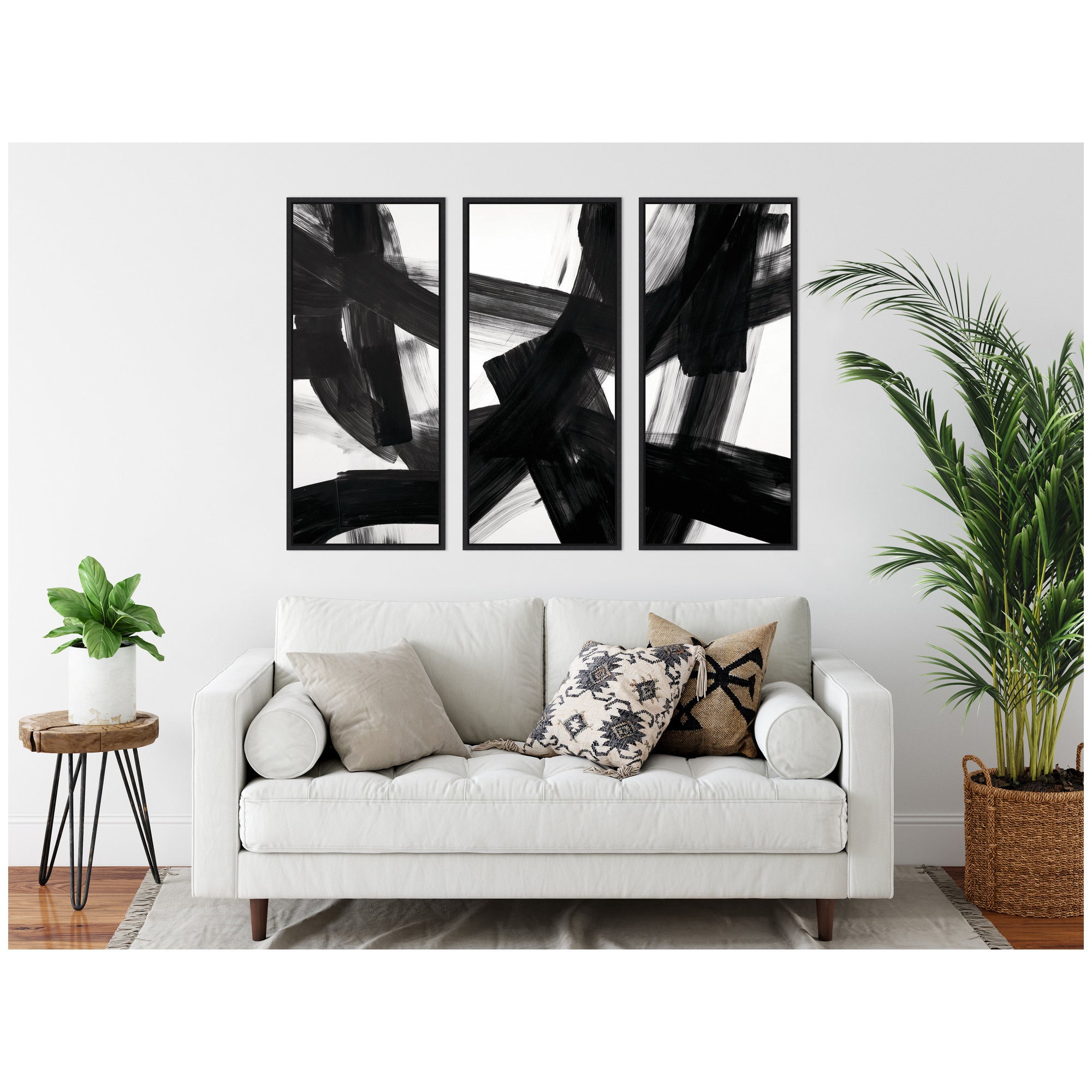 Black Mark No.
1, No.
2, & No.
3 3 Piece Framed Canvas Wall Art Set by Amy Lighthall