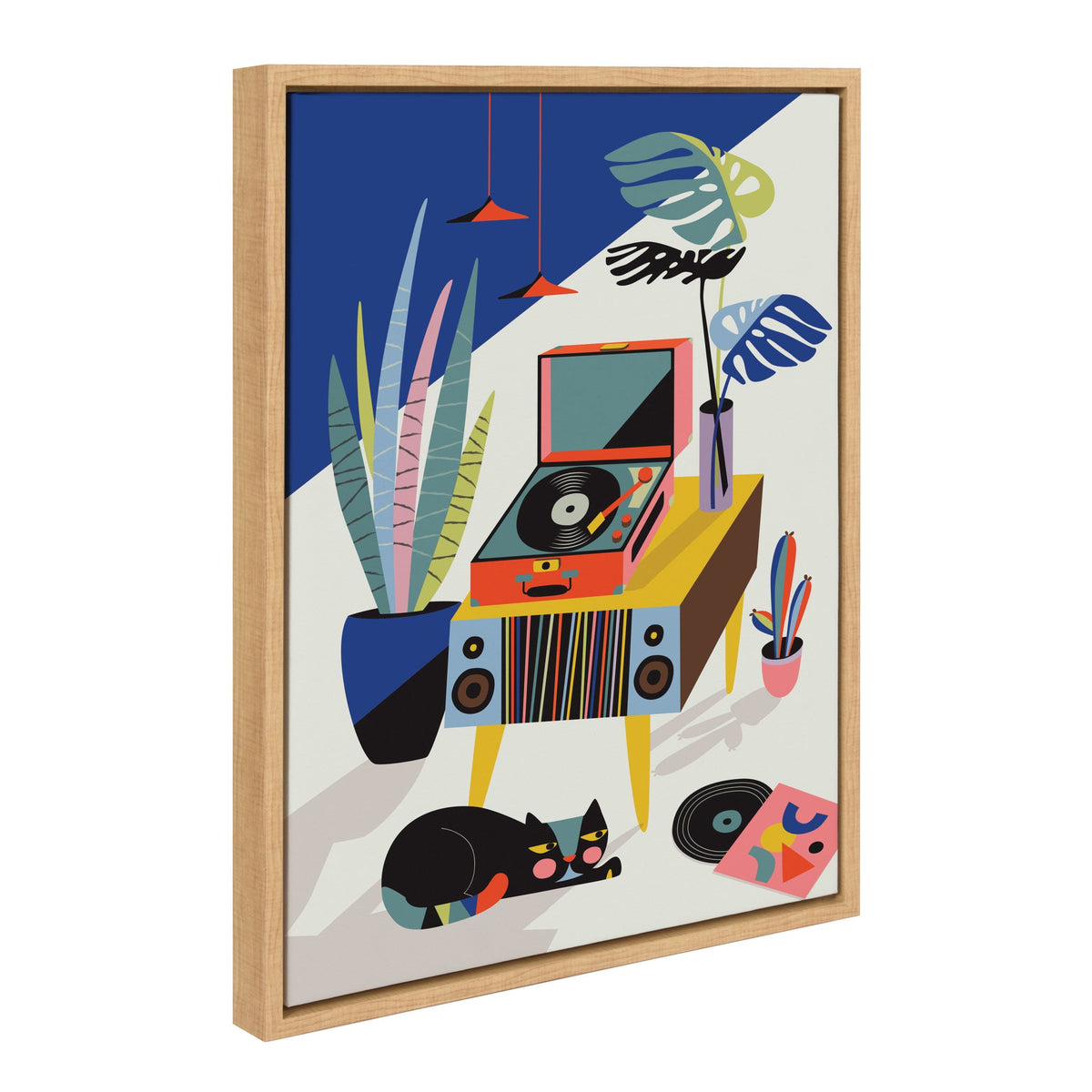 Sylvie Chill Out Saturday Framed Canvas by kateandlaurel - product image 2 for Resin Society