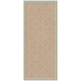 Beige fabric pinboard with a subtle white lattice pattern, enclosed in a light gray rectangular frame.
