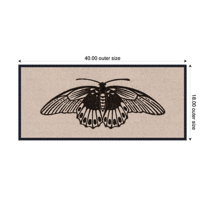 Vlinder 1901 05 04 Julie de Graag on Neutral Linen Panel by Nostalgia Prints Framed Canvas Wall Art Print