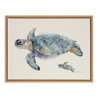 Sylvie Swim Along with Me Framed Canvas by Cathy Zhang by kateandlaurel - main product image for Resin Society