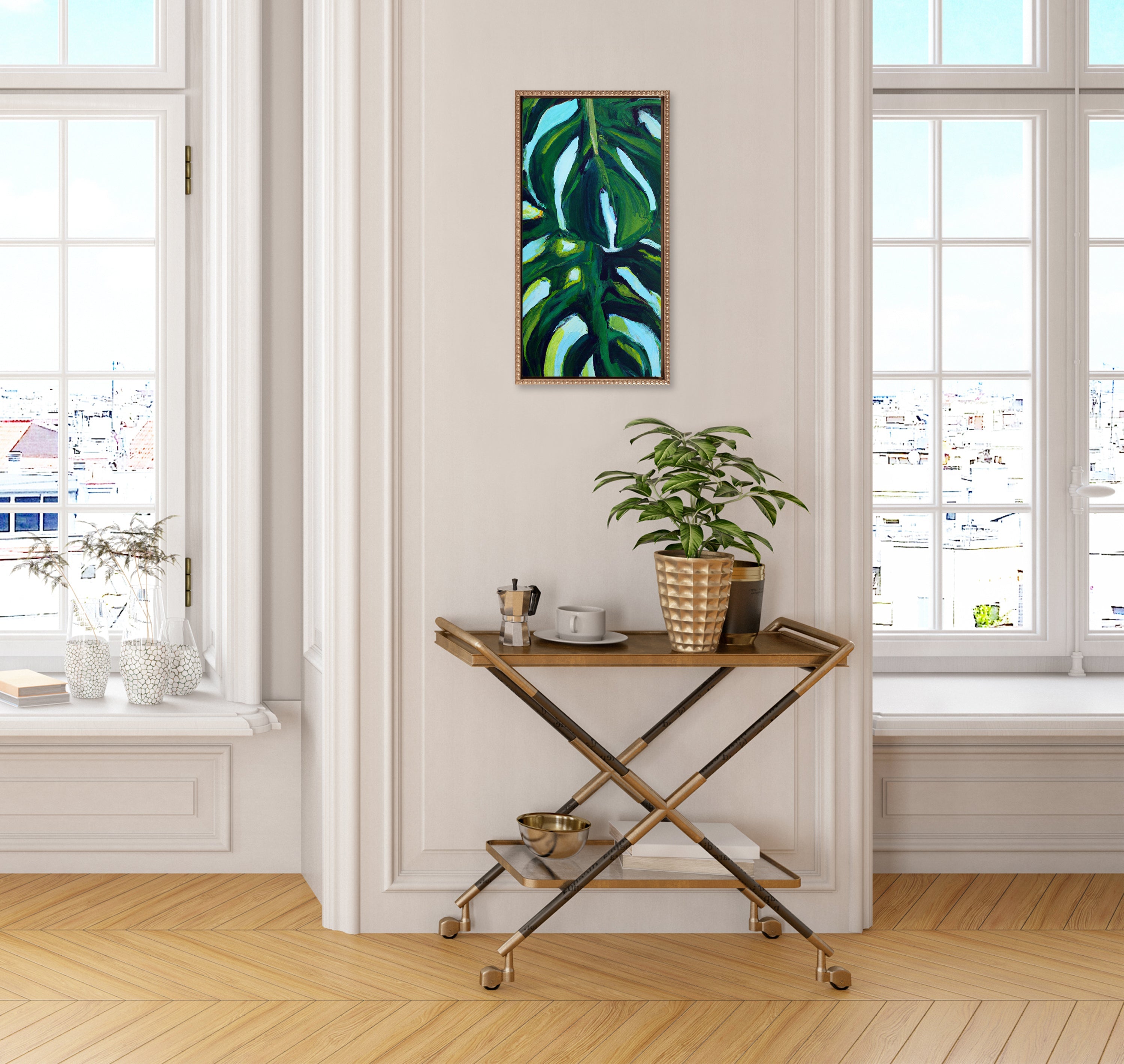 Sylvie Blank Framed Canvas 14x26