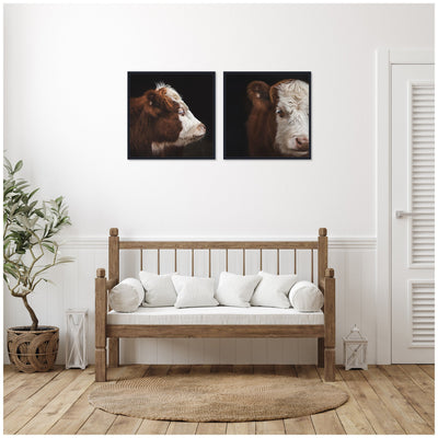 Cow Close 2 Piece Framed Canvas Wall Art Set by Emiko and Mark Franzen F2 Images