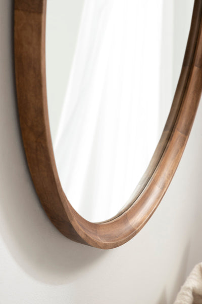 Hatherleigh Round Wood Wall Mirror