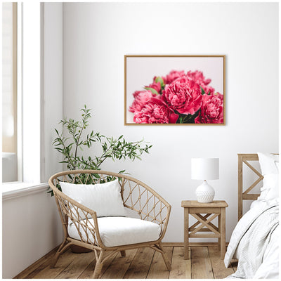 Sylvie Stunning Bright Pink Flowers Framed Canvas by Patricia Hasz