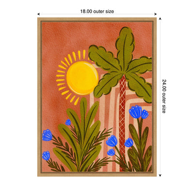 Sylvie Moroccan Forest Framed Canvas by Nikita Jariwala