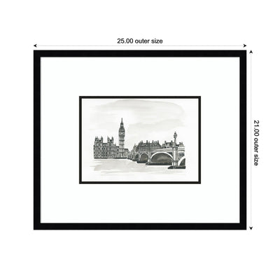 Postcard London by Teju Reval Framed Wall Art Print