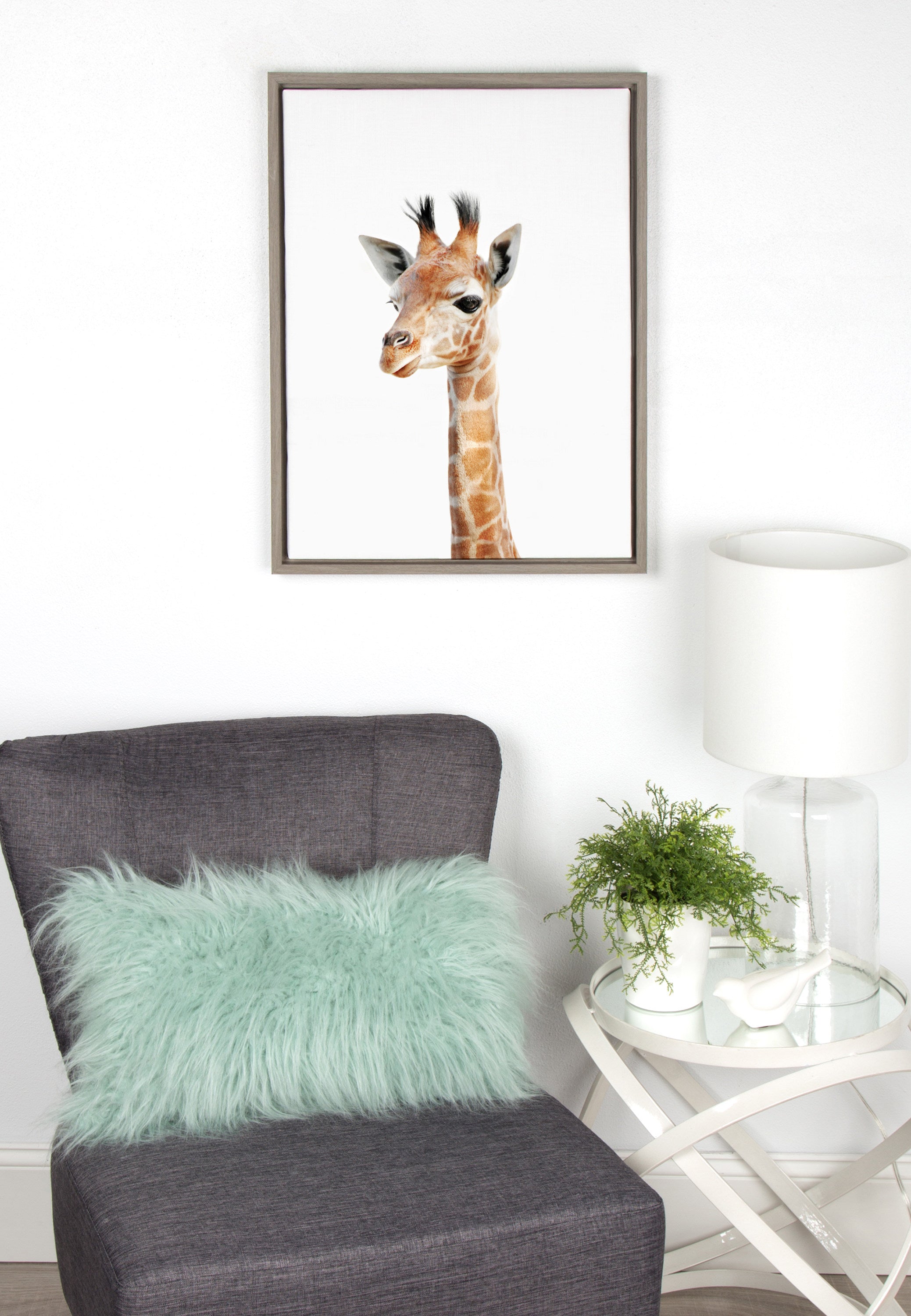 Sylvie Baby Giraffe Framed Canvas by Amy Peterson by kateandlaurel - product image 19 for Resin Society