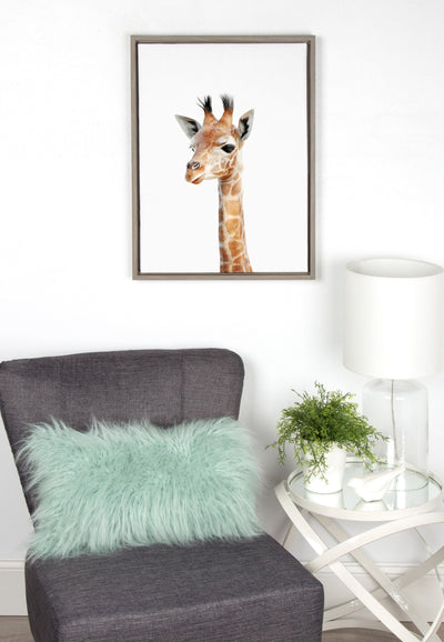 Sylvie Baby Giraffe Framed Canvas by Amy Peterson by kateandlaurel - product image 19 for Resin Society