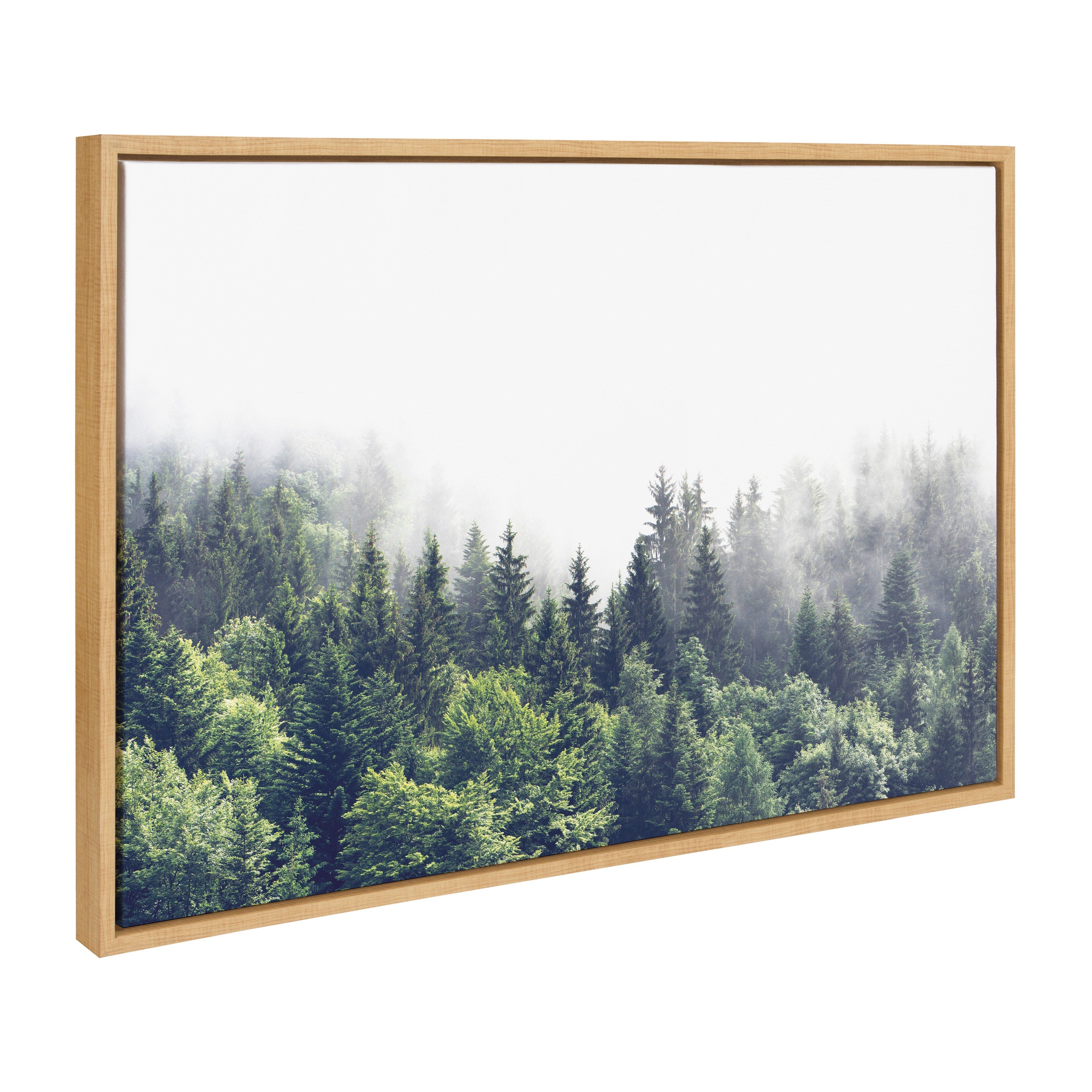 Sylvie Lush Green Forest and Vintage Botanical 3 & 4 Black and White Framed Canvas Art Set